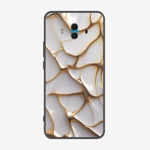 Huawei Mate 10 Cover - Luxury Gold Marble Series - Premium Printed Metal soft Bumper shock Proof Case