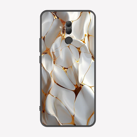 Huawei Mate 20 Lite Cover - Luxury Gold Marble Series - Premium Printed Metal soft Bumper shock Proof Case