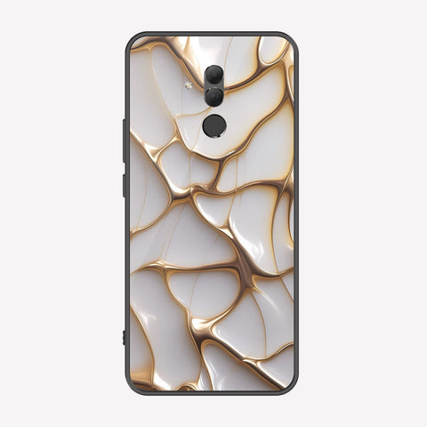 Huawei Mate 20 Lite Cover - Luxury Gold Marble Series - Premium Printed Metal soft Bumper shock Proof Case