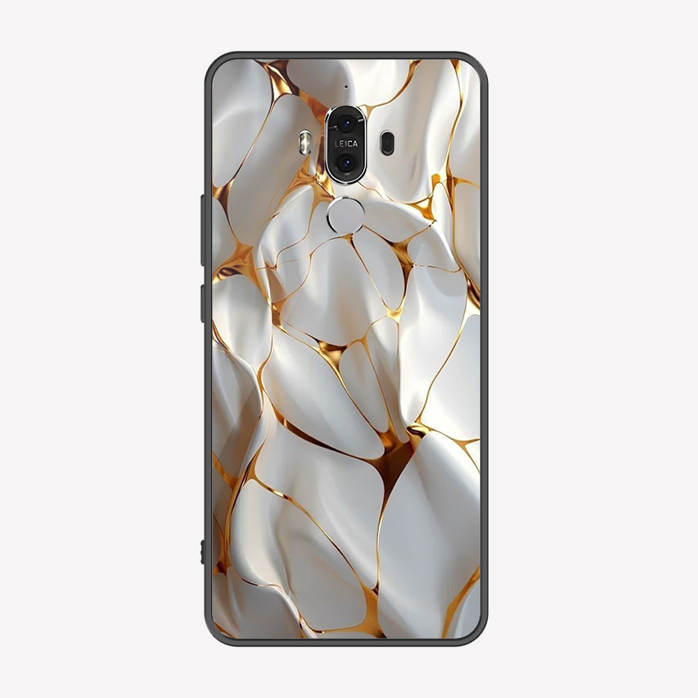 Huawei Mate 9 Cover - Luxury Gold Marble Series - Premium Printed Metal soft Bumper shock Proof Case