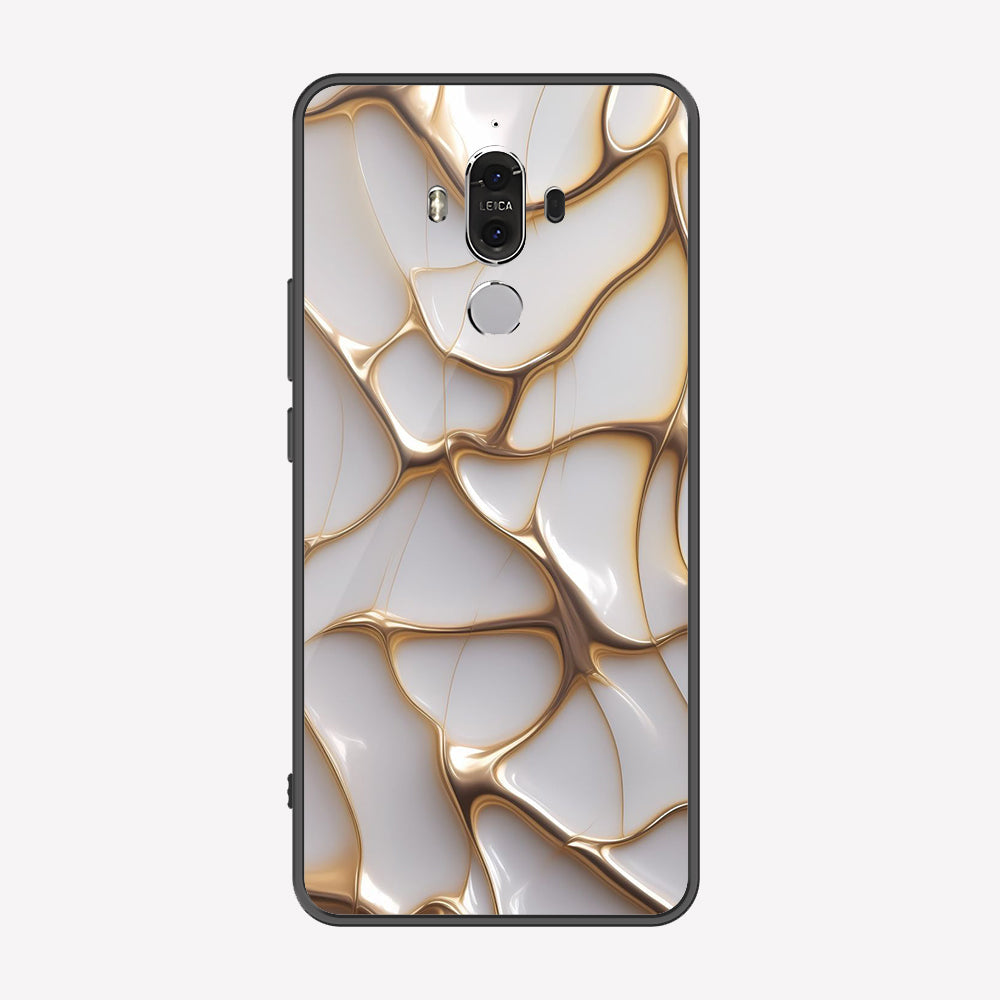Huawei Mate 9 Cover - Luxury Gold Marble Series - Premium Printed Metal soft Bumper shock Proof Case