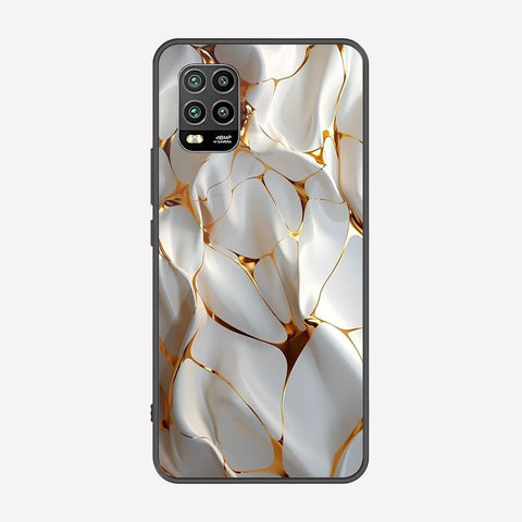 Xiaomi Mi 10 Lite 5G Cover - Luxury Gold Marble Series - Premium Printed Metal soft Bumper shock Proof Case