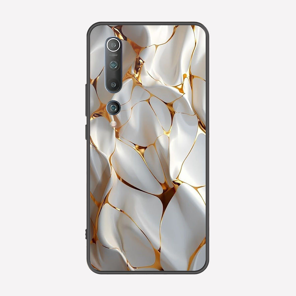 Xiaomi Mi 10 Pro Cover - Luxury Gold Marble Series - Premium Printed Metal soft Bumper shock Proof Case