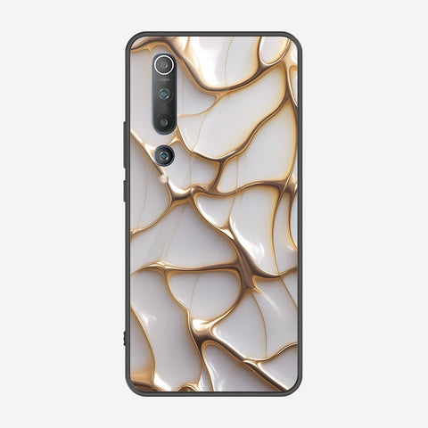 Xiaomi Mi 10 Cover - Luxury Gold Marble Series - Premium Printed Metal soft Bumper shock Proof Case