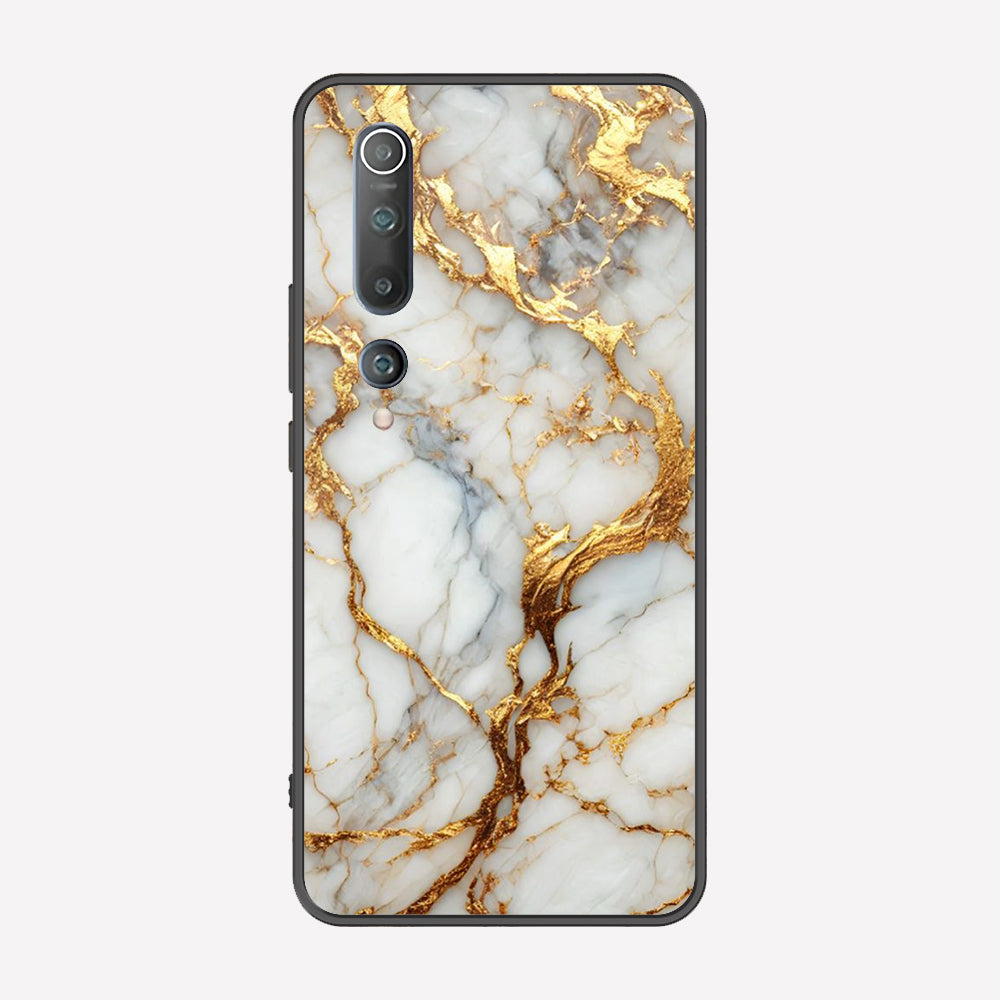 Xiaomi Mi 10 Pro Cover - Luxury Gold Marble Series - Premium Printed Metal soft Bumper shock Proof Case