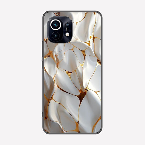 Xiaomi Mi 11 Cover - Luxury Gold Marble Series - Premium Printed Metal soft Bumper shock Proof Case