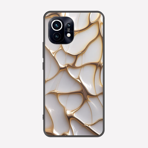 Xiaomi Mi 11 Cover - Luxury Gold Marble Series - Premium Printed Metal soft Bumper shock Proof Case