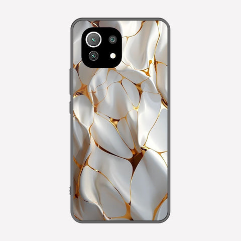 Xiaomi 11 Lite 5G NE Cover - Luxury Gold Marble Series - Premium Printed Metal soft Bumper shock Proof Case