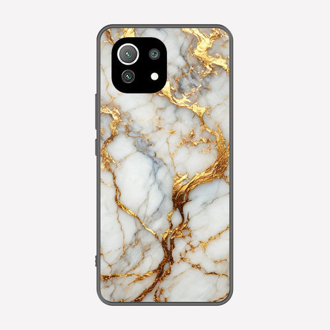 Xiaomi 11 Lite 5G NE Cover - Luxury Gold Marble Series - Premium Printed Metal soft Bumper shock Proof Case