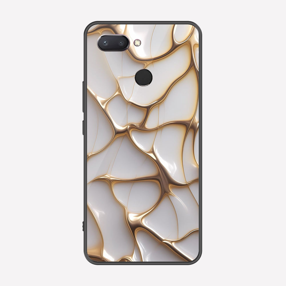Xiaomi Mi 8 Lite Cover - Luxury Gold Marble Series - Premium Printed Metal soft Bumper shock Proof Case