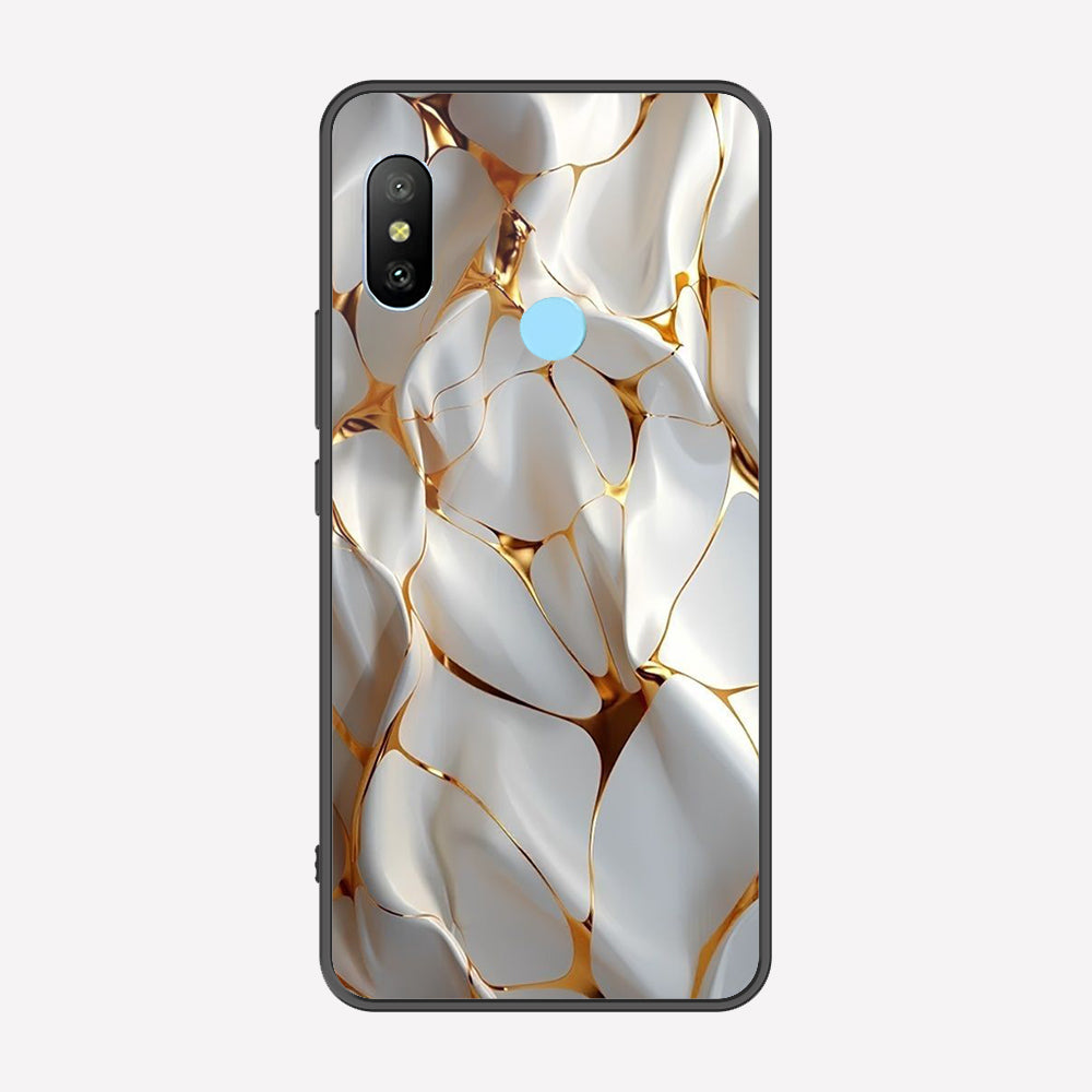 Xiaomi Mi A2 / Mi 6X Cover - Luxury Gold Marble Series - Premium Printed Metal soft Bumper shock Proof Case