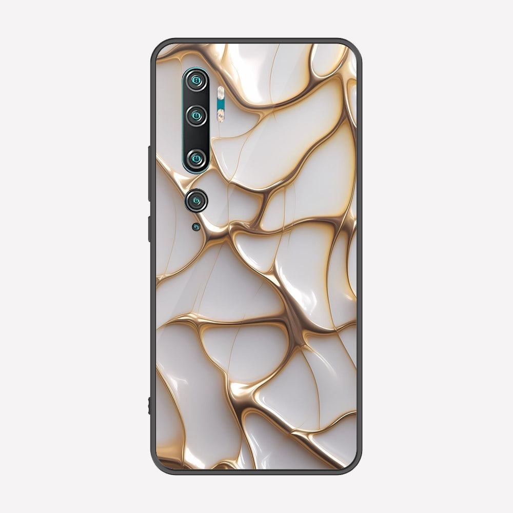 Xiaomi Mi Note 10 Pro Cover - Luxury Gold Marble Series - Premium Printed Metal soft Bumper shock Proof Case