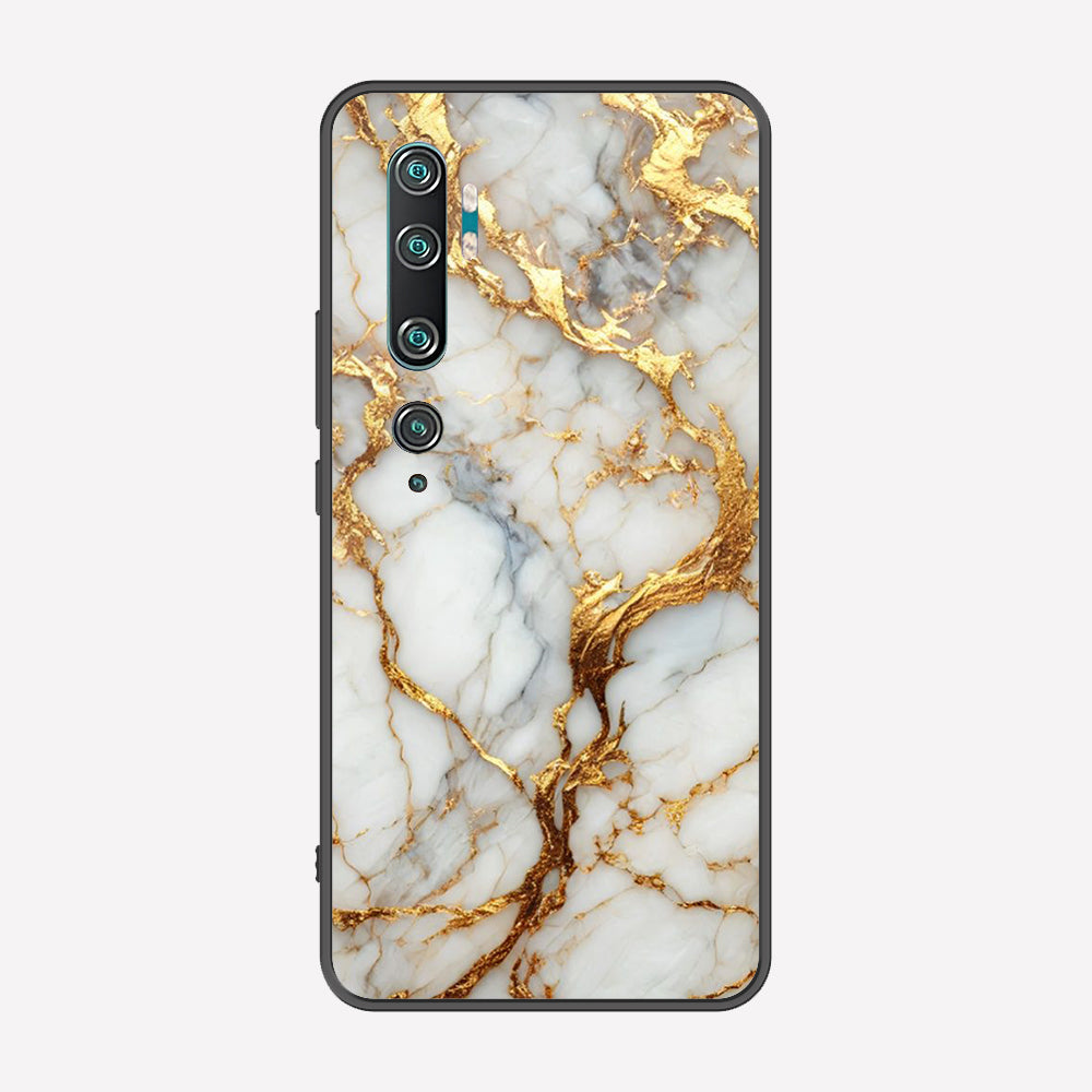 Xiaomi Mi Note 10 Pro Cover - Luxury Gold Marble Series - Premium Printed Metal soft Bumper shock Proof Case