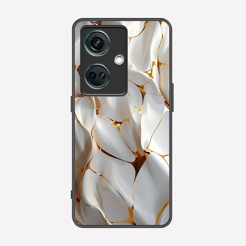 OnePlus Nord CE3 Cover - Luxury Gold Marble Series - Premium Printed Metal soft Bumper shock Proof Case