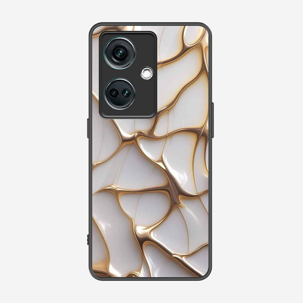 OnePlus Nord CE3 Cover - Luxury Gold Marble Series - Premium Printed Metal soft Bumper shock Proof Case