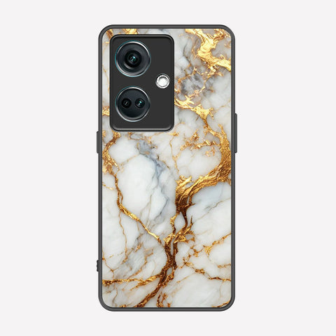 OnePlus Nord CE3 Cover - Luxury Gold Marble Series - Premium Printed Metal soft Bumper shock Proof Case