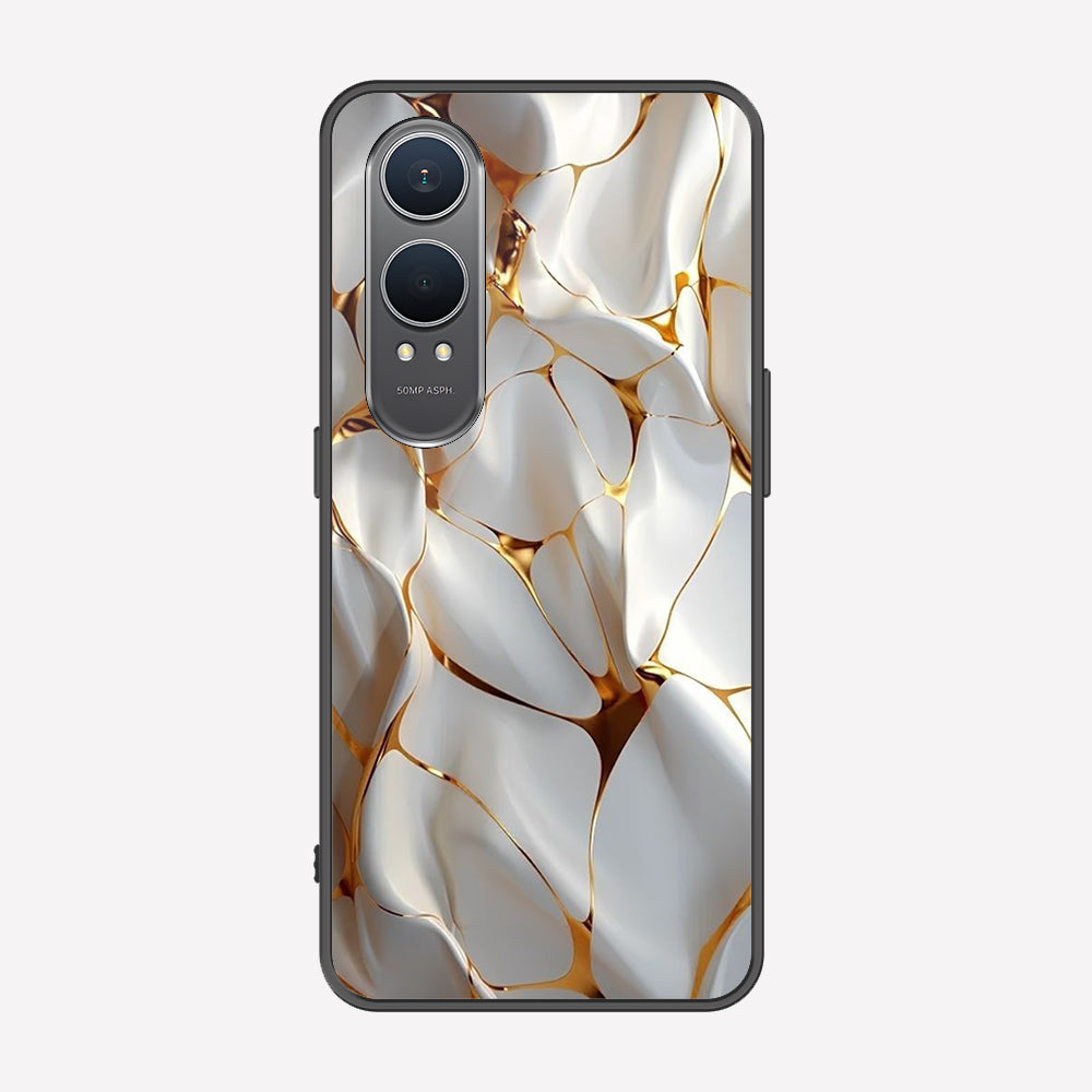 OnePlus Nord CE4 Lite Cover - Luxury Gold Marble Series - Premium Printed Metal soft Bumper shock Proof Case