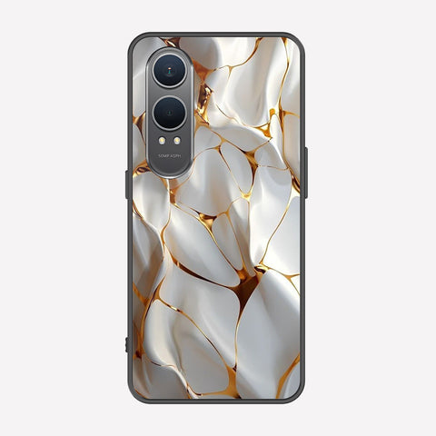 OnePlus Nord CE4 Lite Cover - Luxury Gold Marble Series - Premium Printed Metal soft Bumper shock Proof Case