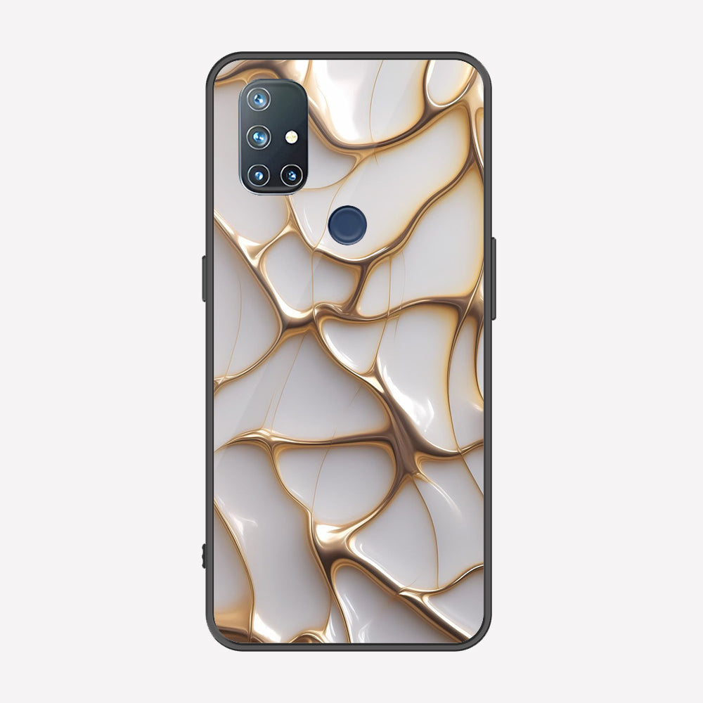 OnePlus Nord N10 5G Cover - Luxury Gold Marble Series - Premium Printed Metal soft Bumper shock Proof Case
