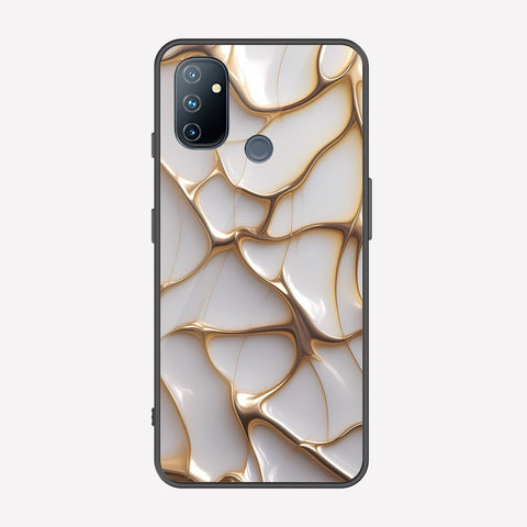 OnePlus Nord N100 Cover - Luxury Gold Marble Series - Premium Printed Metal soft Bumper shock Proof Case