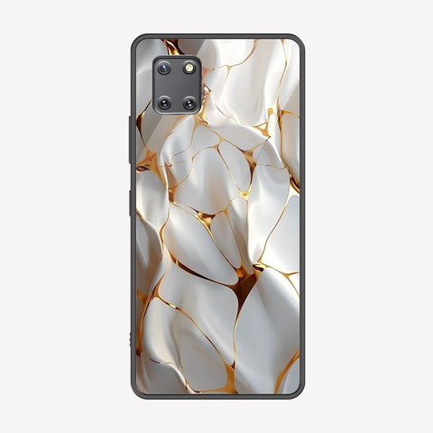Samsung Galaxy M60S Cover - Luxury Gold Marble Series - Premium Printed Metal soft Bumper shock Proof Case