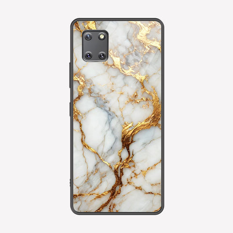 Samsung Galaxy M60S Cover - Luxury Gold Marble Series - Premium Printed Metal soft Bumper shock Proof Case