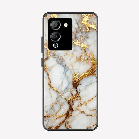 Infinix Note 12 G96 Cover - Luxury Gold Marble Series - Premium Printed Metal soft Bumper shock Proof Case