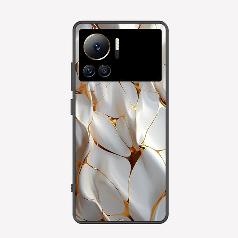 Infinix Note 12 VIP Cover - Luxury Gold Marble Series - Premium Printed Metal soft Bumper shock Proof Case