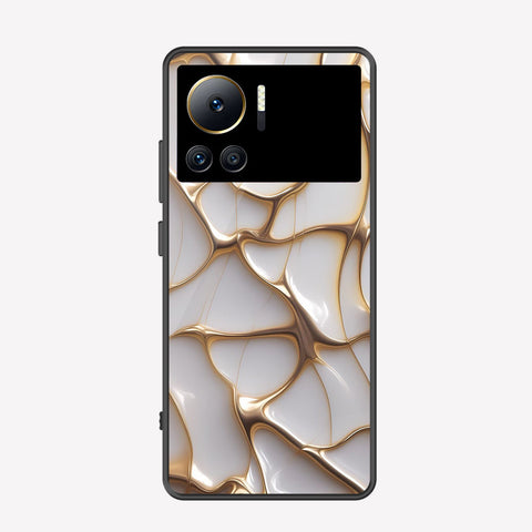 Infinix Note 12 VIP Cover - Luxury Gold Marble Series - Premium Printed Metal soft Bumper shock Proof Case