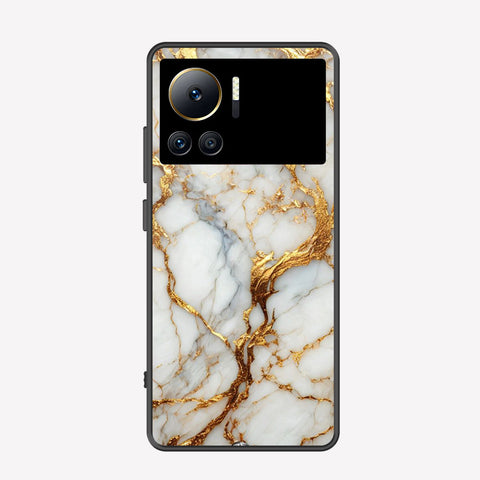 Infinix Note 12 VIP Cover - Luxury Gold Marble Series - Premium Printed Metal soft Bumper shock Proof Case