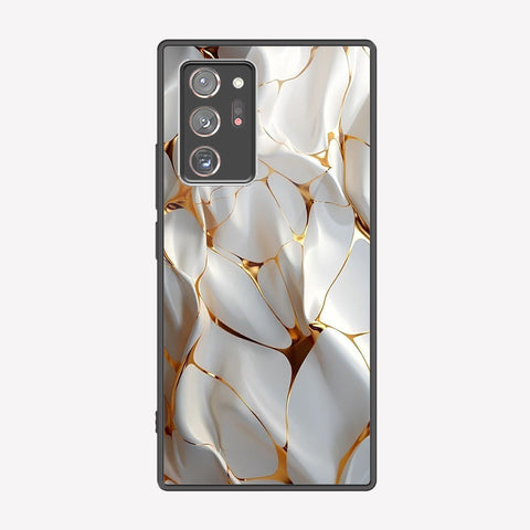 Samsung Galaxy Note 20 Ultra Cover - Luxury Gold Marble Series - Premium Printed Metal soft Bumper shock Proof Case