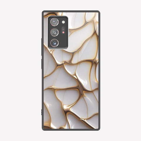 Samsung Galaxy Note 20 Cover - Luxury Gold Marble Series - Premium Printed Metal soft Bumper shock Proof Case