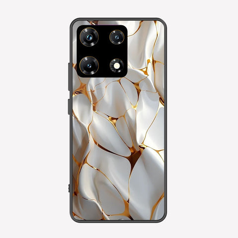 Infinix Note 30 Pro Cover - Luxury Gold Marble Series - Premium Printed Metal soft Bumper shock Proof Case