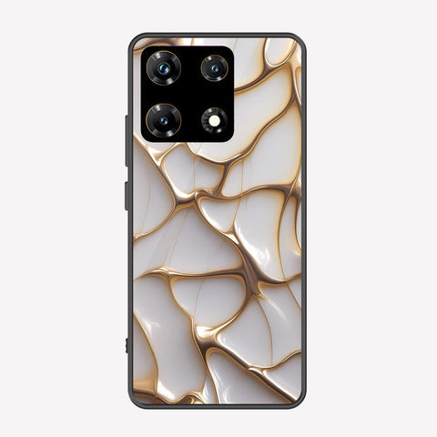 Infinix Note 30 Pro Cover - Luxury Gold Marble Series - Premium Printed Metal soft Bumper shock Proof Case