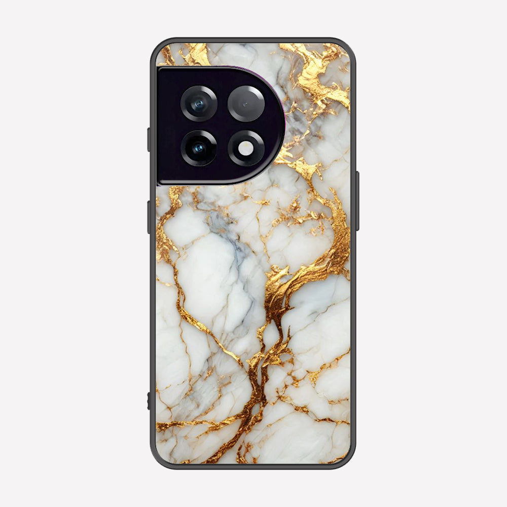OnePlus 11R Cover - Luxury Gold Marble Series - Premium Printed Metal soft Bumper shock Proof Case