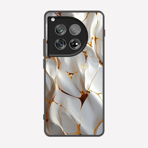 OnePlus 12 Cover - Luxury Gold Marble Series - Premium Printed Metal soft Bumper shock Proof Case