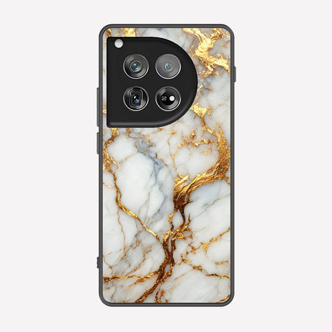 OnePlus 12 Cover - Luxury Gold Marble Series - Premium Printed Metal soft Bumper shock Proof Case