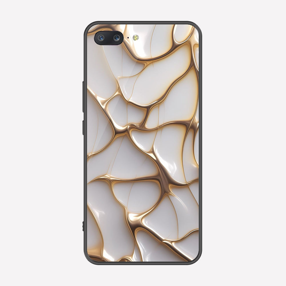 OnePlus 3 Cover - Luxury Gold Marble Series - Premium Printed Metal soft Bumper shock Proof Case