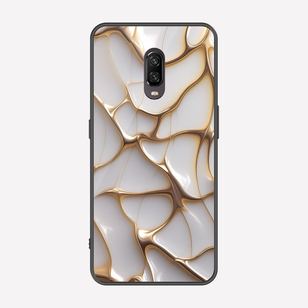 OnePlus 7 Cover - Luxury Gold Marble Series - Premium Printed Metal soft Bumper shock Proof Case