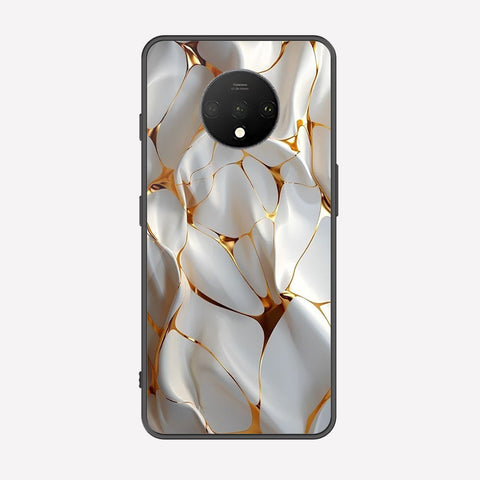 OnePlus 7T Cover - Luxury Gold Marble Series - Premium Printed Metal soft Bumper shock Proof Case