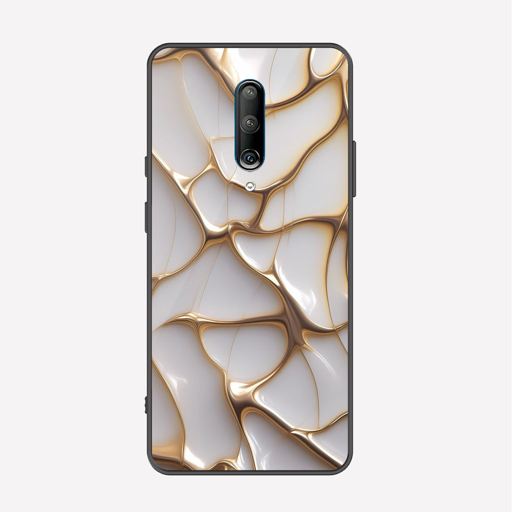OnePlus 8 4G Cover - Luxury Gold Marble Series - Premium Printed Metal soft Bumper shock Proof Case