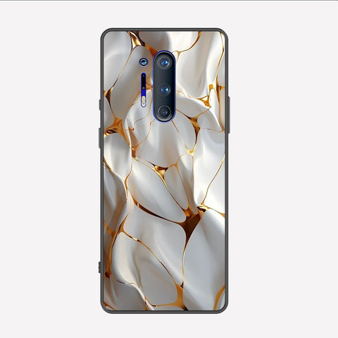 OnePlus 8 Pro Cover - Luxury Gold Marble Series - Premium Printed Metal soft Bumper shock Proof Case