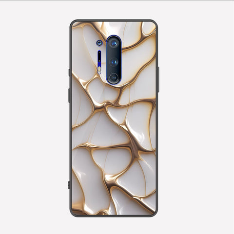 OnePlus 8 Pro Cover - Luxury Gold Marble Series - Premium Printed Metal soft Bumper shock Proof Case