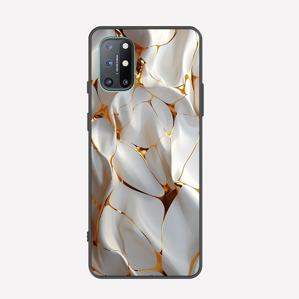 OnePlus 8T Cover - Luxury Gold Marble Series - Premium Printed Metal soft Bumper shock Proof Case