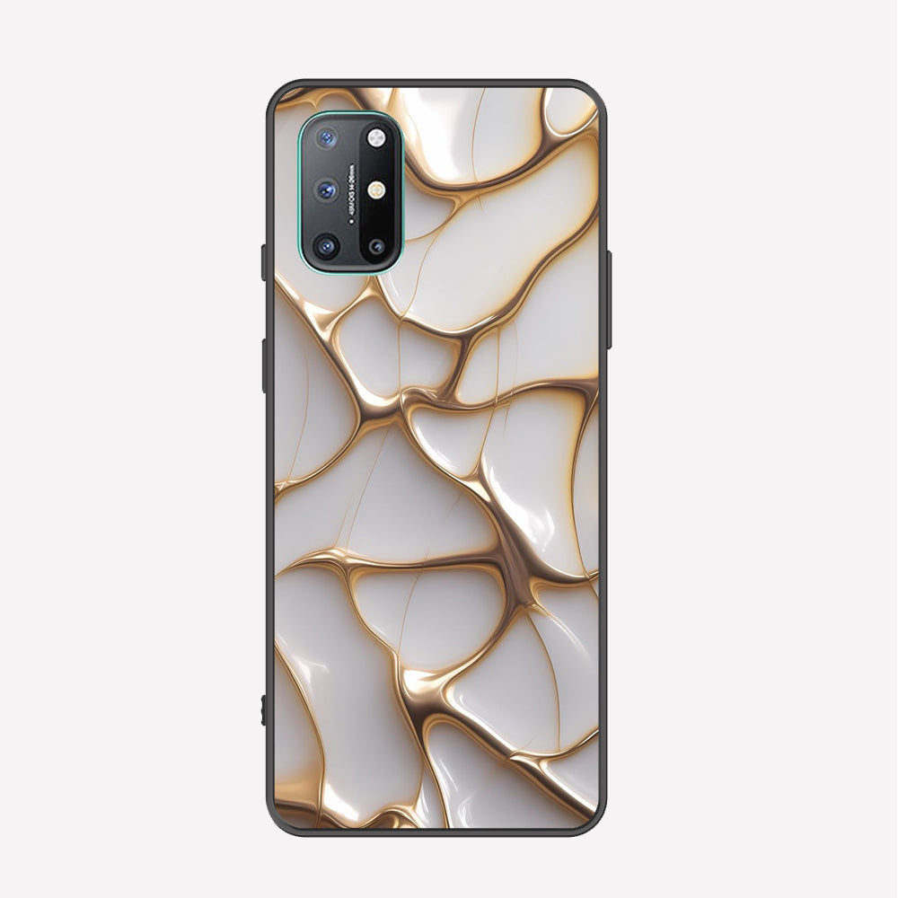 OnePlus 8T Cover - Luxury Gold Marble Series - Premium Printed Metal soft Bumper shock Proof Case
