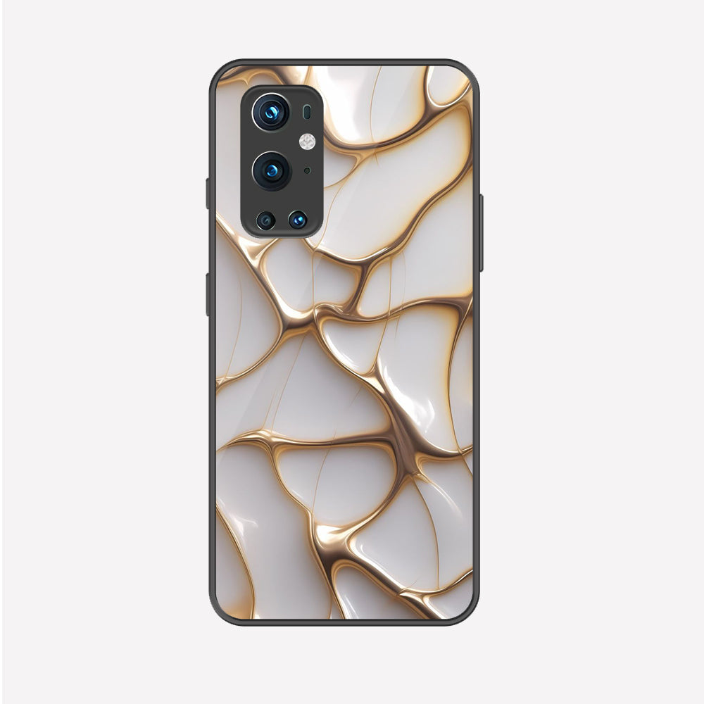 OnePlus 9 Pro Cover - Luxury Gold Marble Series - Premium Printed Metal soft Bumper shock Proof Case