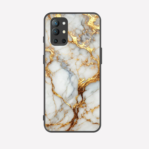 OnePlus 9R Cover - Luxury Gold Marble Series - Premium Printed Metal soft Bumper shock Proof Case