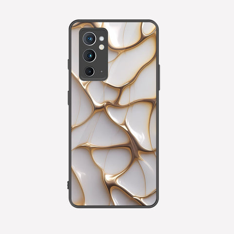 OnePlus 9RT 5G Cover - Luxury Gold Marble Series - Premium Printed Metal soft Bumper shock Proof Case