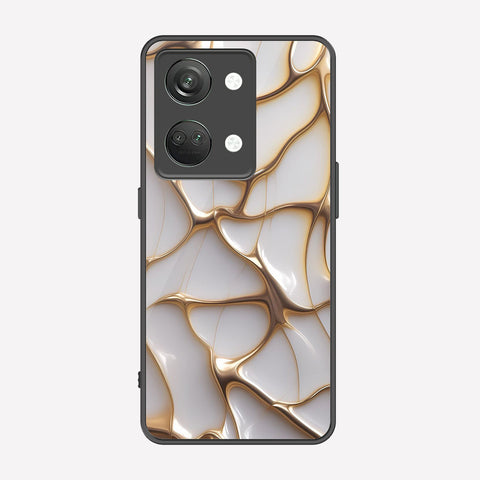 OnePlus Ace 2V Cover - Luxury Gold Marble Series - Premium Printed Metal soft Bumper shock Proof Case