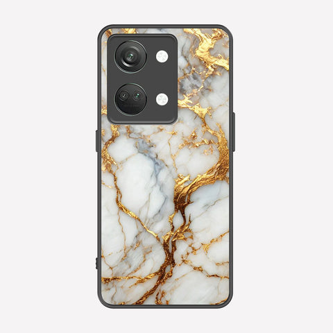 OnePlus Ace 2V Cover - Luxury Gold Marble Series - Premium Printed Metal soft Bumper shock Proof Case